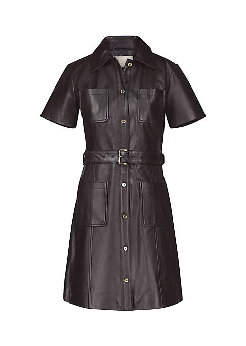 Utility Chic Leather Dress