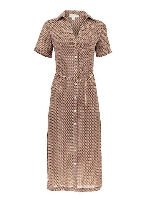 Geometric Midi Dress Delight