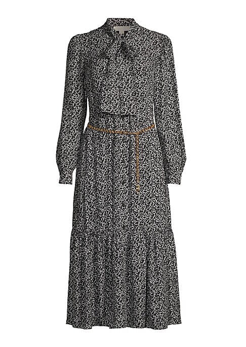 Chic Leopard Midi Dress