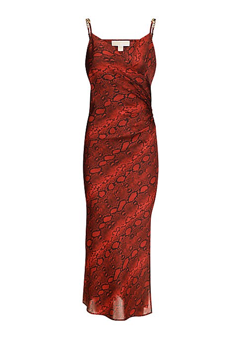 Vibrant Snakeskin Midi Dress