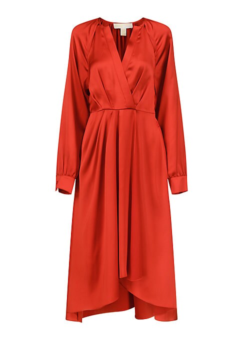 Luxe Satin Wrap Dress