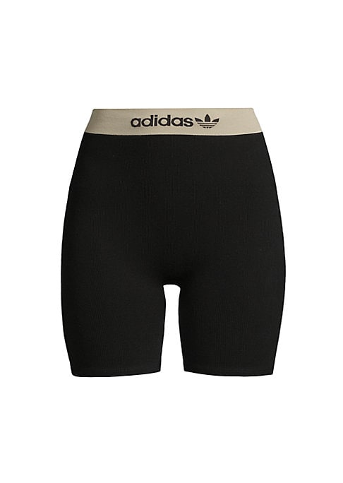 Ribbed Stretch Biker Shorts