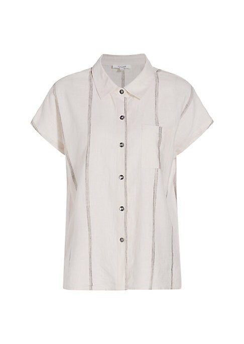 Stripe Linen Button-Up