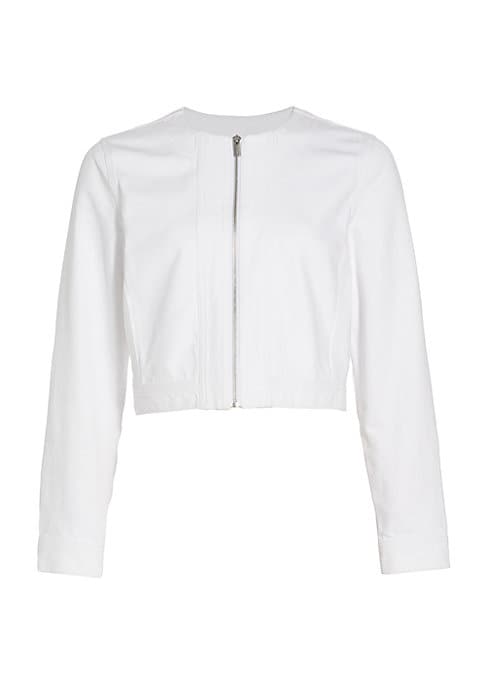 Boxy Cropped Denim Top