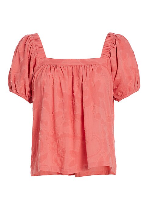Textured Puff Sleeve Top