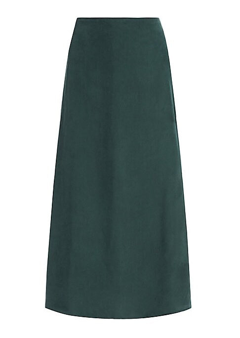 Satin Side Slit Maxi Skirt