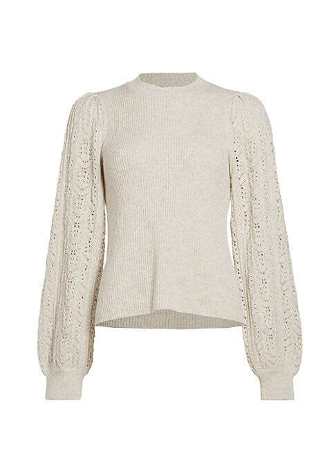 Elegant Pointelle Knit Sweater