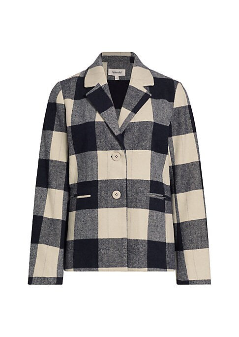 Plaid Flannel Front Blazer