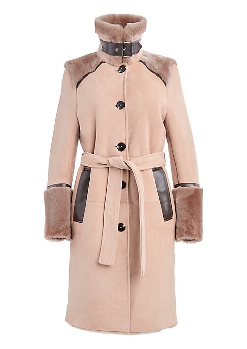 Luxury Shearling Leather Coat