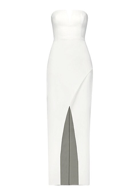 Elegant Slit Crepe Dress