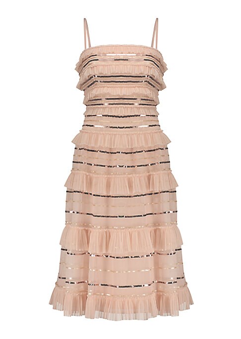 Glimmering Ruffle Tulle Dress