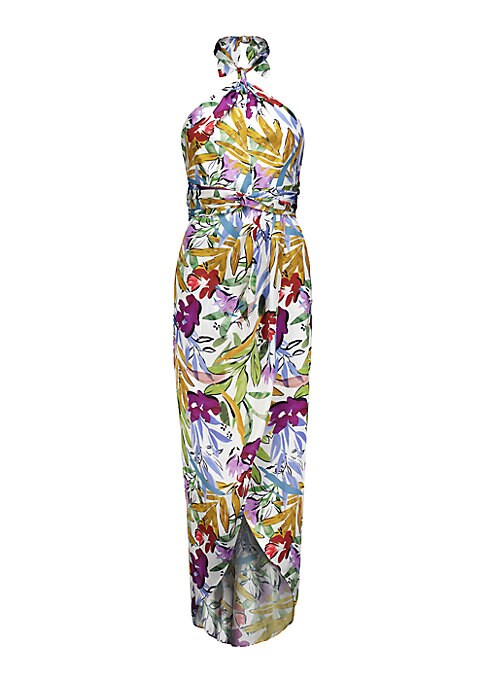 Floral Luxe Halter Gown