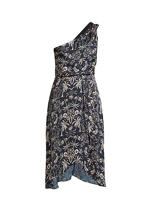 Tropical Asymmetric Midi Dress