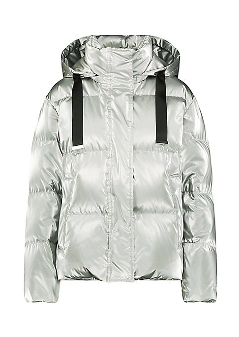Metallic Oversized Puffer Jacket