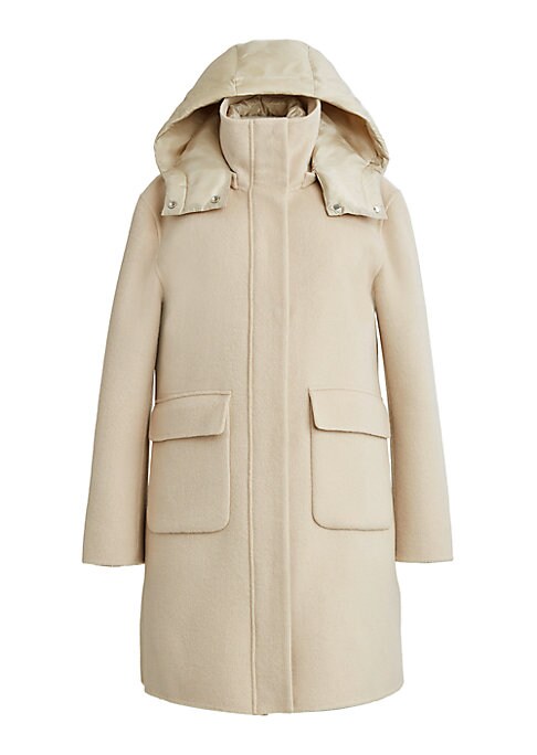 Chic Wool-Blend Down Coat