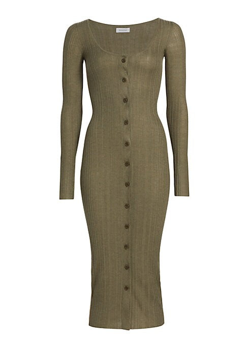 Chic Ribbed Midi Dress