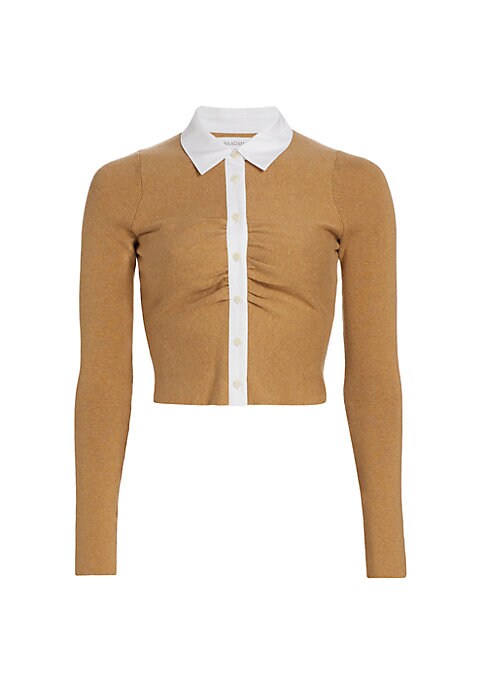 Chic Poplin Knit Cardigan