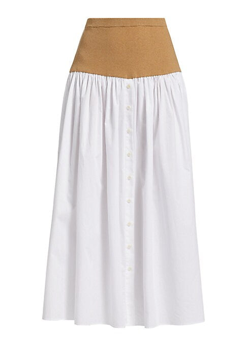 Contrast Pleat Skirt
