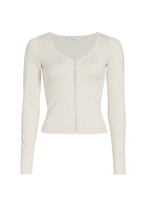 Beaded V-Neck Cardigan