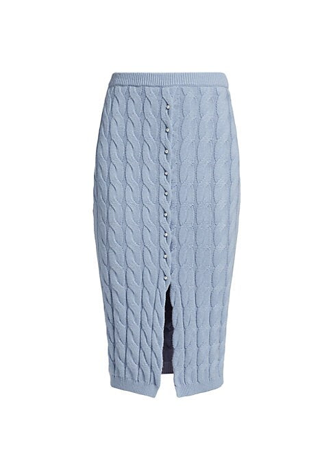 Chic Beaded Knit Skirt