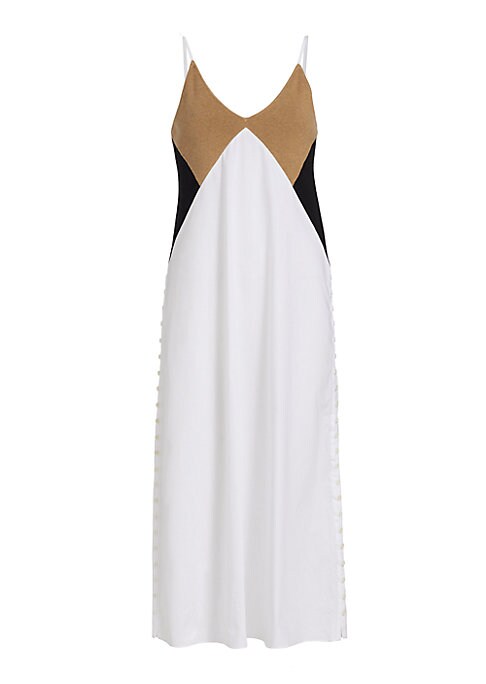 Chic Colorblock Midi Dress