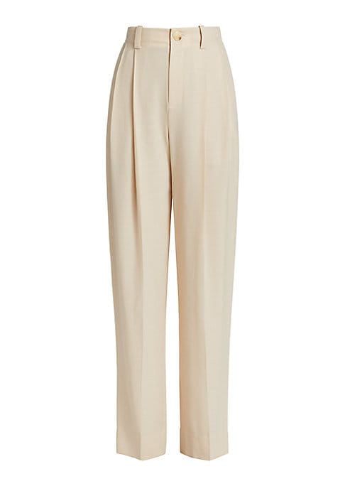 Elegant Wool Tapered Pants