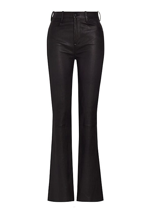 Sculpted Leather Bootcut Trousers
