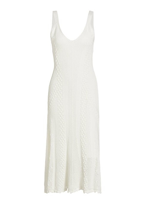 Lace-Inspired Midi Dress