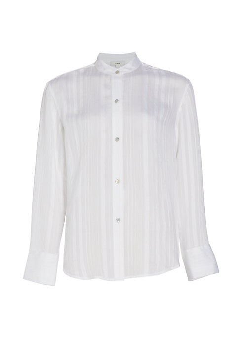 Chic Shadow-Stripe Shirt