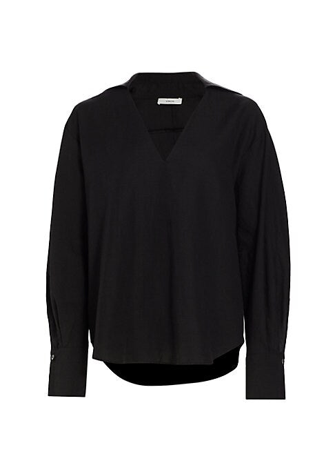 Luxe V-Neck Linen Top