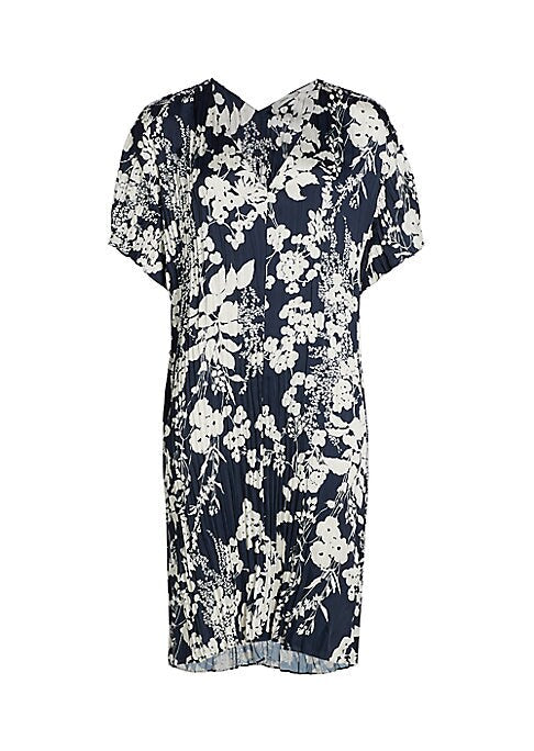Chic Satin Pleated Dress