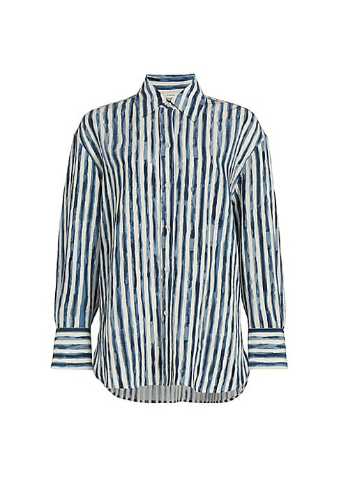 Artful Stripe Button-Up