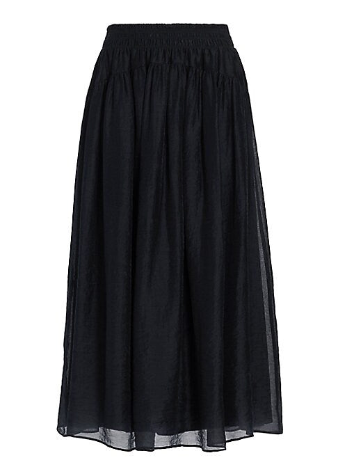 Flowy Textured Midi Skirt