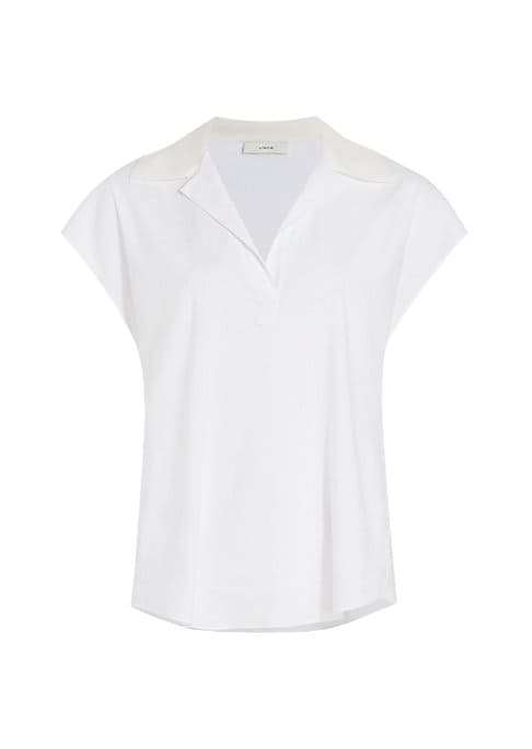 Chic Stretchy Polo Top