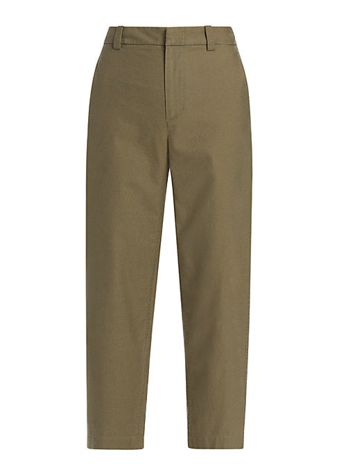 Chic Cropped Cotton Trousers