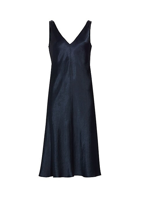 Satin V-Neck Dress