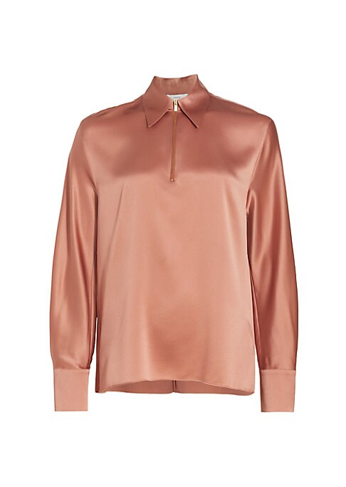 Lustrous Zip Blouse
