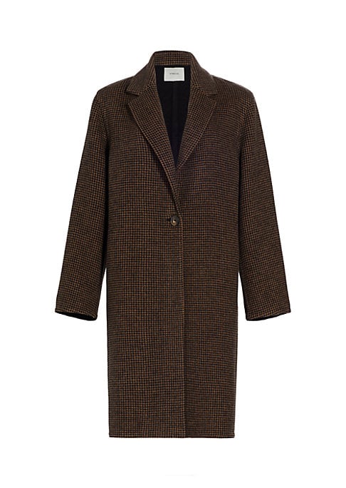 Chic Houndstooth Overcoat