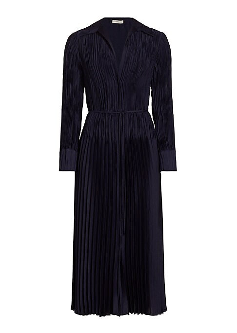 Pleated Elegance Midi Dress