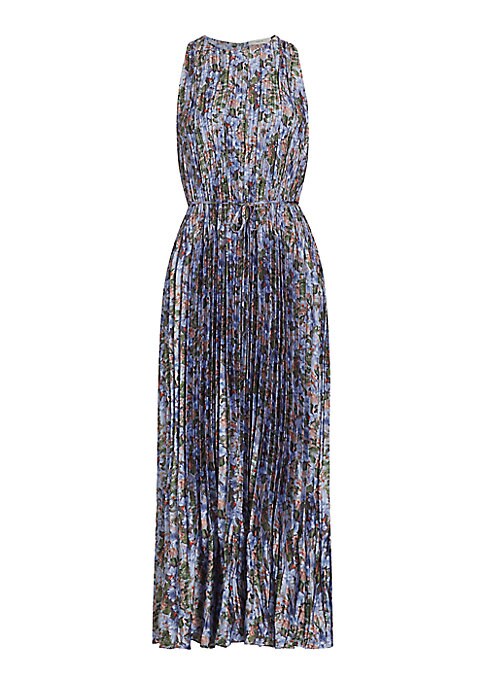 Floral Pleated Midi Dress