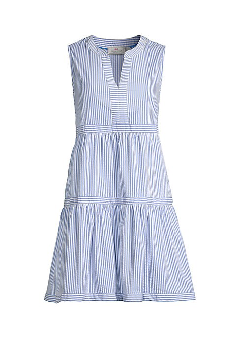 V-Neck Tiered Mini Dress