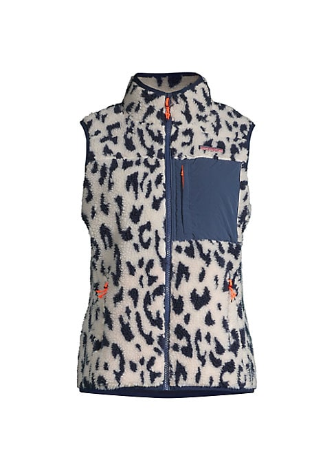 Leopard Print Sherpa Vest