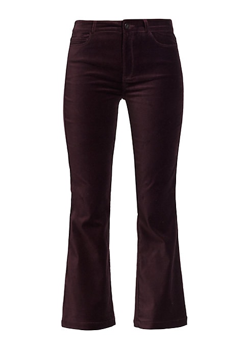 Velvet Flare Ankle Pants