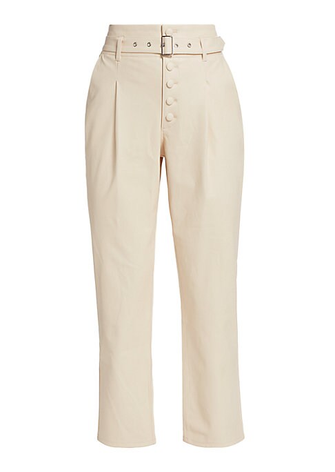 Vegan Leather Crop Trousers