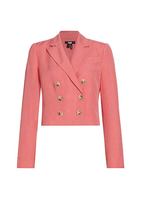Cropped Linen Blazer