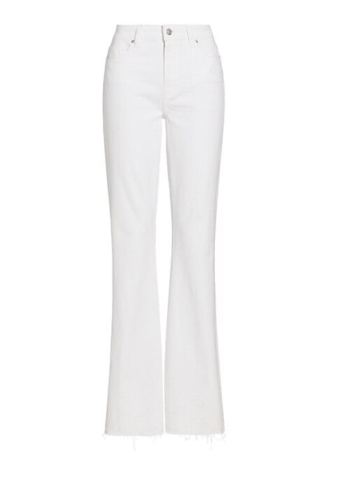 Frayed Hem High-Rise Jeans