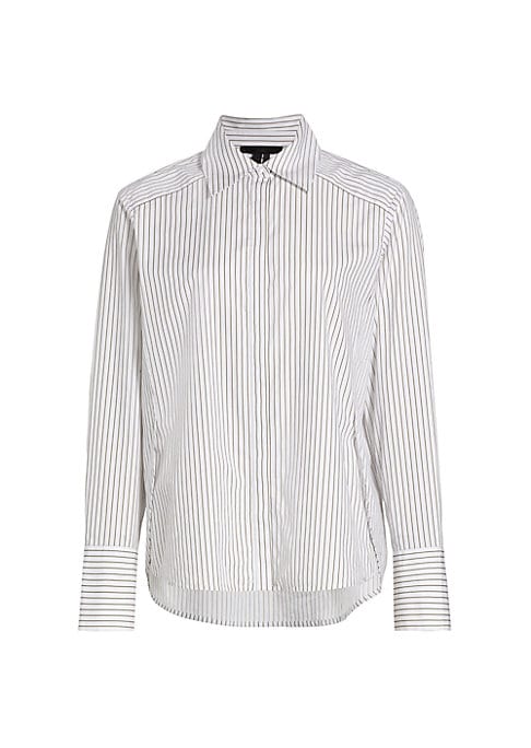 Striped Cotton Poplin Blouse