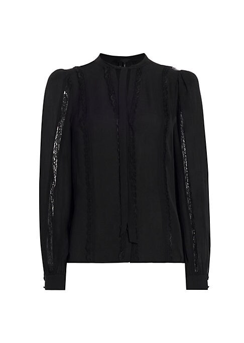 Lace Tie Silk Top