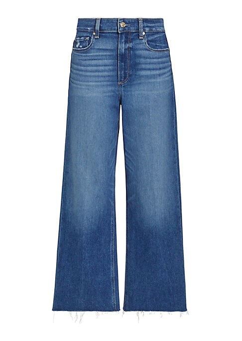 Raw-Edge Straight Crop Jeans