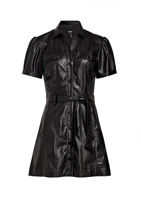 Chic Faux Leather Dress